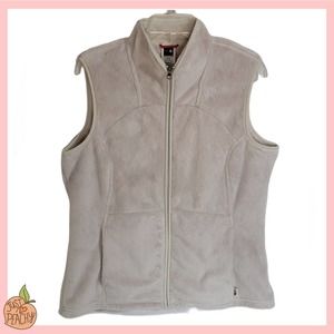 The North Face Osito Full Zip Faux Fur Soft Fleece Vest XL Ivory